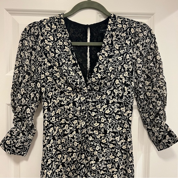 TOPSHOP Ruched Detail V-Neck Dress - Picture 4 of 14